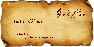 Guti Éva névjegykártya